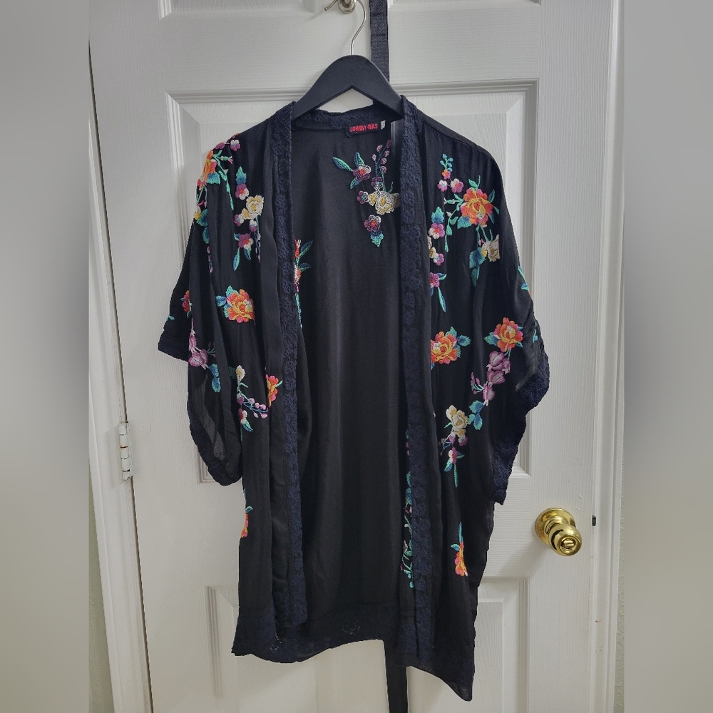 Johnny Was embroidered kimono